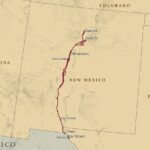 CARTA NHT Trail map showing the course from El Paso, Texas north to Santa Fe, New Mexico