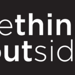 "Rethink Outside" in white text against a black background