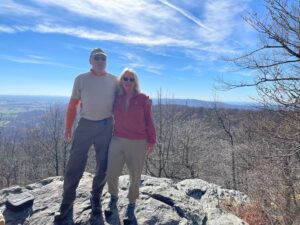 Rita Hennessy on a hike at White Rocks on the Appalachian Trail