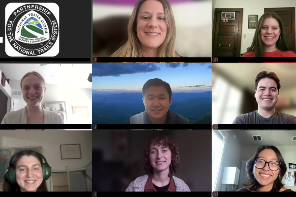 Screenshot of 6 Apprentices and PNTS staff on a Zoom call