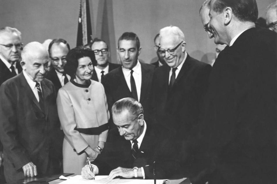 LBJ Signing Civil Rights Act