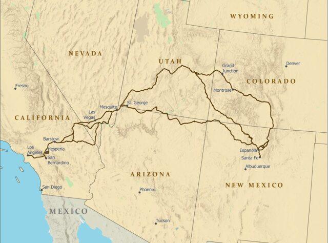 Old Spanish Trail Map