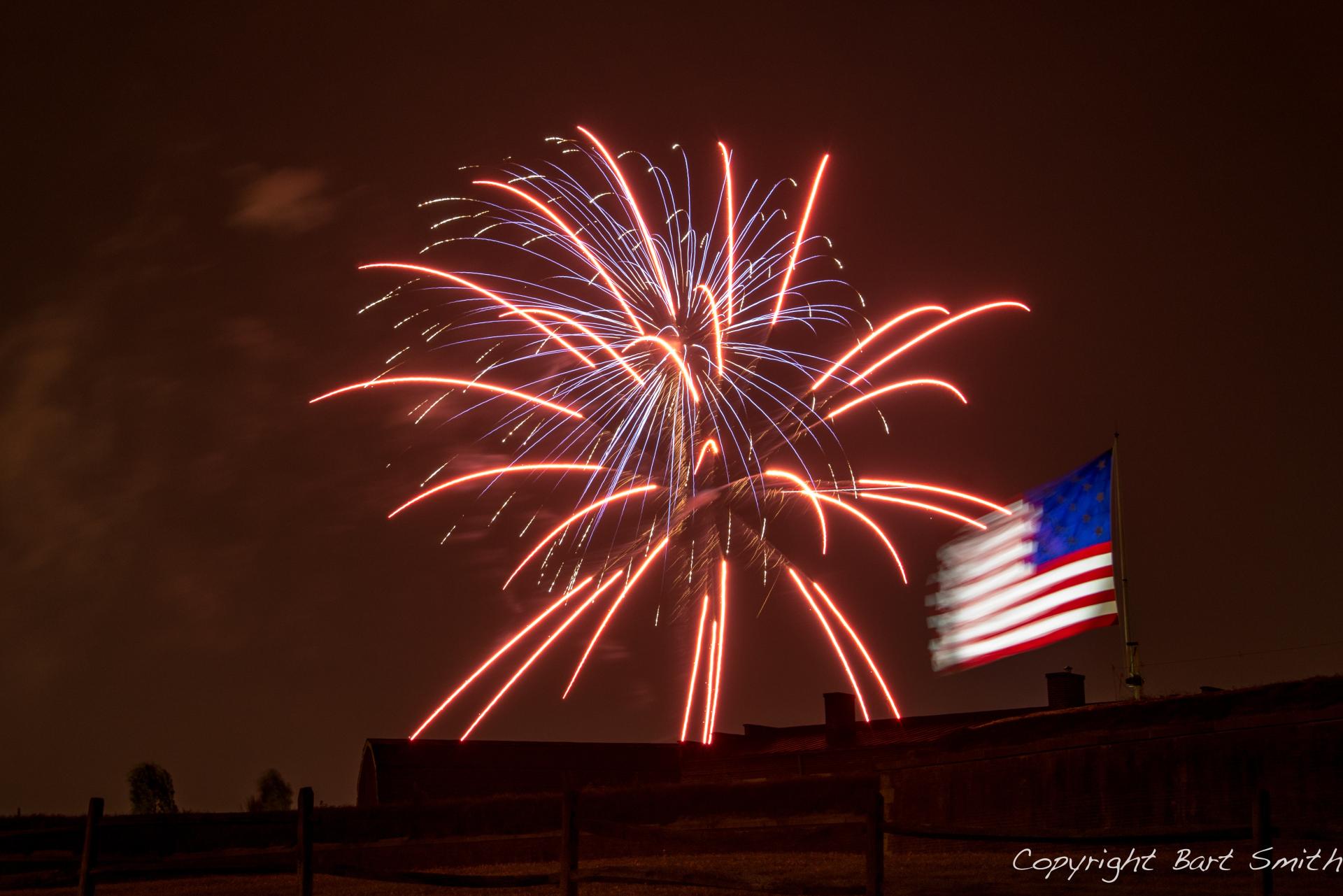 Red fireworks
