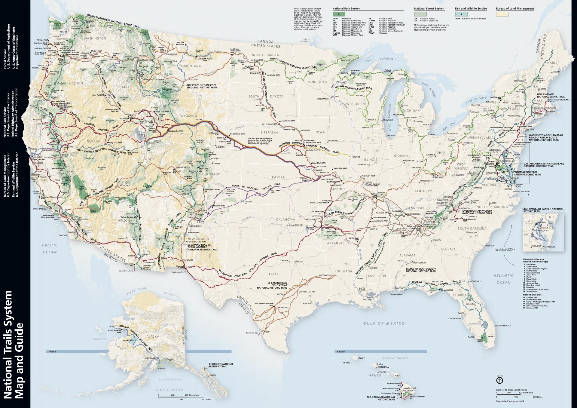 National Trails System Map
