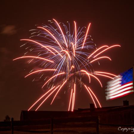 Red fireworks